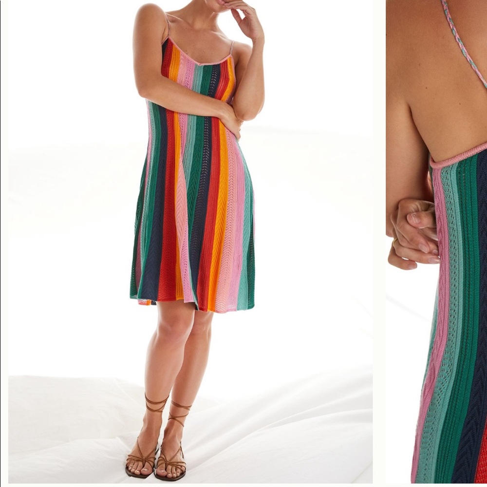 ANTHRO Farm Rio Crochet Mini Dress